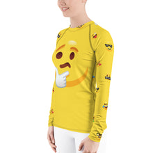 Load image into Gallery viewer, Stand2A - Whimsical - Emoji - Ponder - Women's Rash Guard