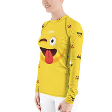 Load image into Gallery viewer, Stand2A - Whimsical - Emoji - Goof  - Women's Rash Guard