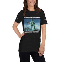 Load image into Gallery viewer, Stand2A - Modern Minuteman (slate tint) - up to 3x -Short-Sleeve Unisex T-Shirt