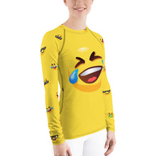 Load image into Gallery viewer, Stand2A - Whimsical - Emoji - ROFL - Women's Rash Guard