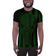 Load image into Gallery viewer, Stand2A - All Over Print - Olive Flag Punisher - Men's Athletic T-shirt