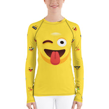Load image into Gallery viewer, Stand2A - Whimsical - Emoji - Goof  - Women's Rash Guard