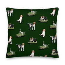 Load image into Gallery viewer, Stand2A - Treeing Walker Coonhound - 22"Premium Pillow - Green