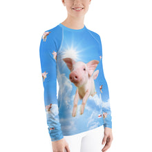 Load image into Gallery viewer, Stand2A - Flying Pig - Women's Rash Guard