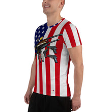 Load image into Gallery viewer, Stand2A - All-Over Print - US Flag Firearms and Bill of Rights - Men's Athletic T-shirt