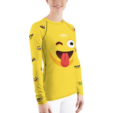 Load image into Gallery viewer, Stand2A - Whimsical - Emoji - Goof  - Women's Rash Guard