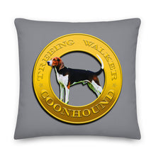 Load image into Gallery viewer, Stand2A - Treeing Walker Coonhound - 22"Premium Pillow - Grey