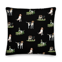 Load image into Gallery viewer, Stand2A - Treeing Walker Coonhound - 22"Premium Pillow - Black