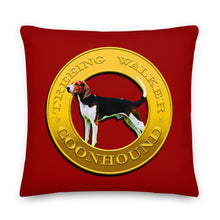 Load image into Gallery viewer, Stand2A - Treeing Walker Coonhound - 22"Premium Pillow - Red