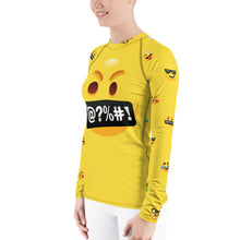 Load image into Gallery viewer, Stand2A - Whimsical - Emoji - Curse - Women's Rash Guard