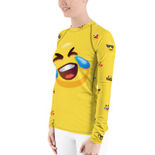 Load image into Gallery viewer, Stand2A - Whimsical - Emoji - ROFL - Women's Rash Guard