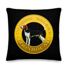 Load image into Gallery viewer, Stand2A - Treeing Walker Coonhound - 22"Premium Pillow - Black