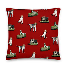 Load image into Gallery viewer, Stand2A - Treeing Walker Coonhound - 22"Premium Pillow - Red