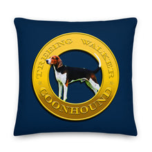 Load image into Gallery viewer, Stand2A - Treeing Walker Coonhound - 22"Premium Pillow - Navy