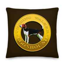 Load image into Gallery viewer, Stand2A - Treeing Walker Coonhound - 22"Premium Pillow - Brown