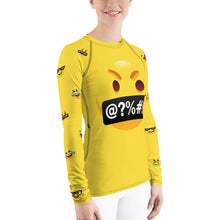 Load image into Gallery viewer, Stand2A - Whimsical - Emoji - Curse - Women's Rash Guard