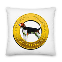 Load image into Gallery viewer, Stand2A - Treeing Walker Coonhound - 22"Premium Pillow - White