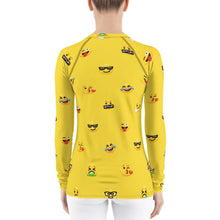 Load image into Gallery viewer, Stand2A - Whimsical - Emoji - Nerd - Women&#39;s Rash Guard