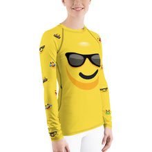 Load image into Gallery viewer, Stand2A - Whimsical - Emoji - Cool - Women&#39;s Rash Guard