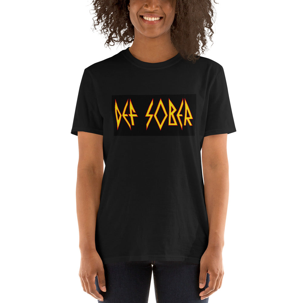 Stand2A - Sobriety Rocks! Def Leppard type logo Short-Sleeve Unisex T-Shirt