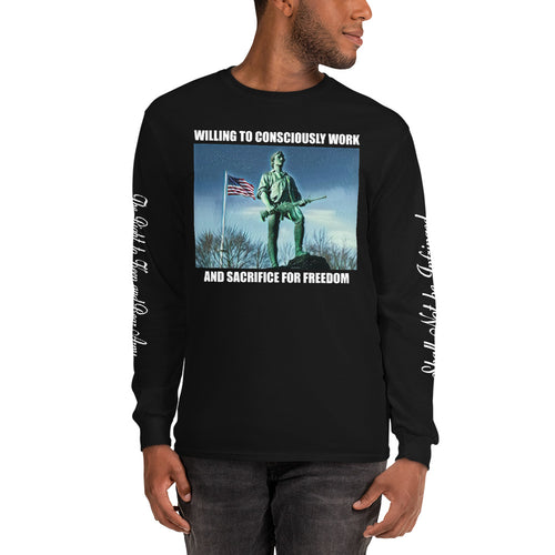 Stand2A - Modern Minuteman (slate tint) - up to 5x -Men’s Long Sleeve Shirt