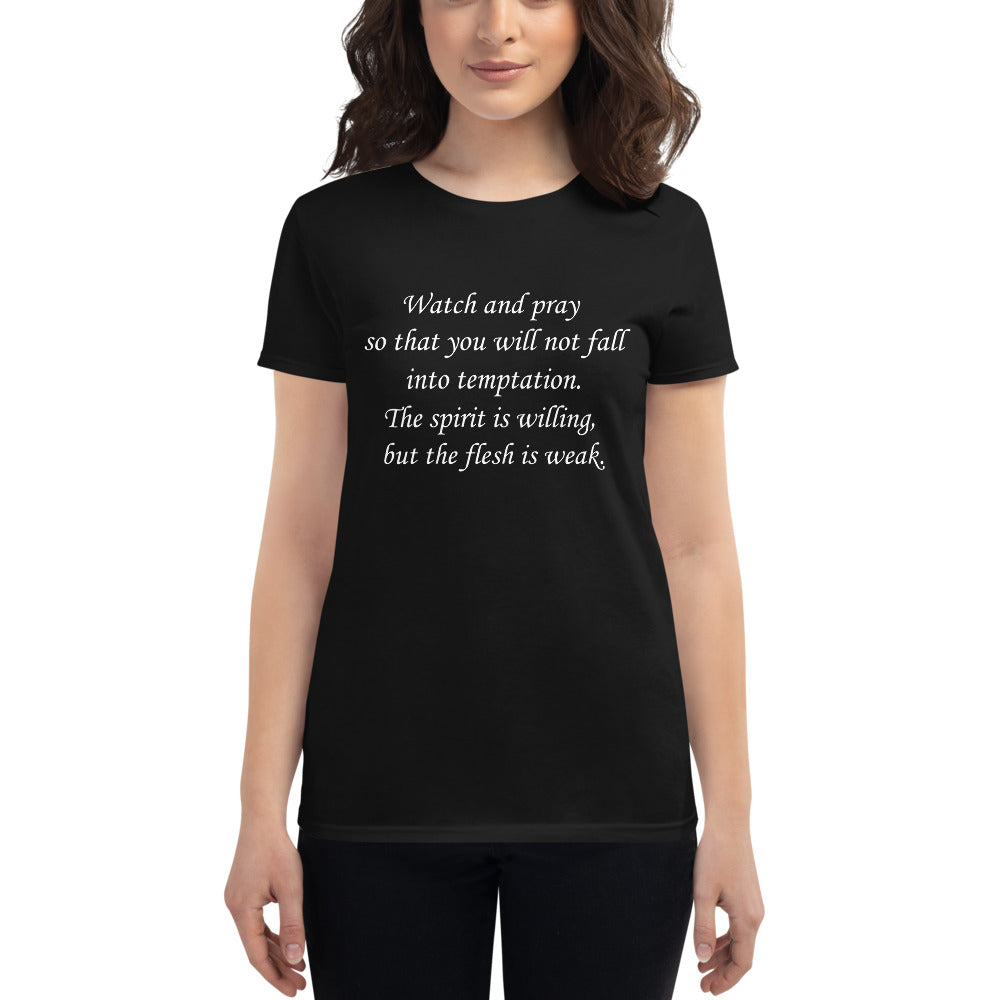 Stand2A - VerseShirts - Watch and Pray - Women's short sleeve t-shirt