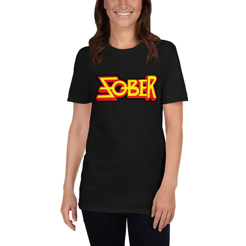 Stand2A - Sobriety Rocks! Ozzy style logo - Short-Sleeve Unisex T-Shirt