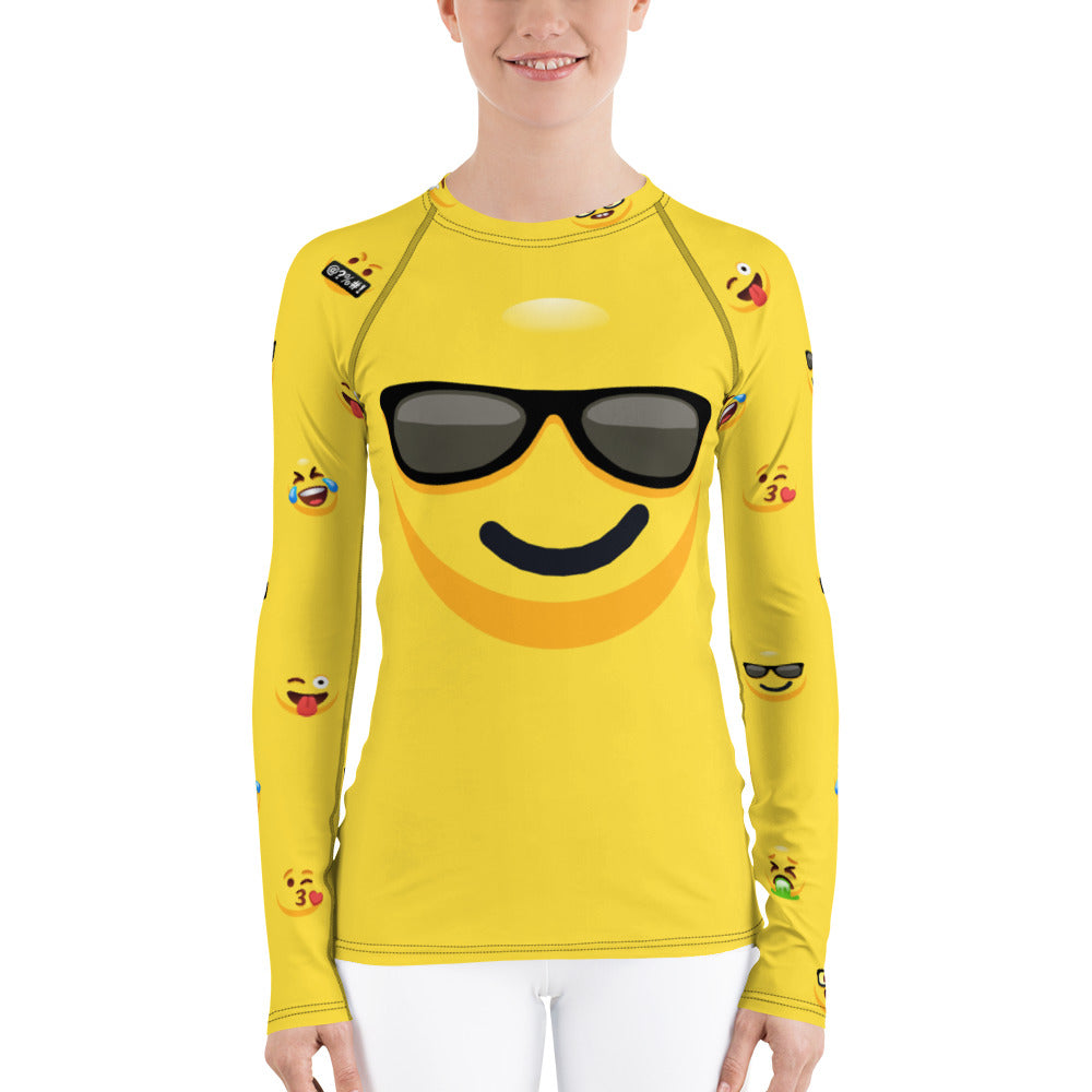 Stand2A - Whimsical - Emoji - Cool - Women's Rash Guard