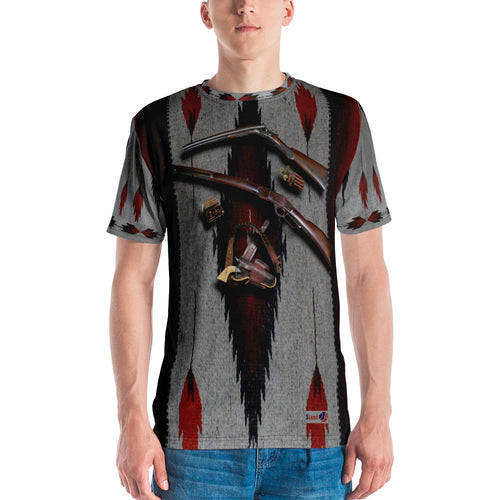 Stand2A - Cowboy Action Shooting/SASS - Guns and Ammo on Horse Blanket -Men's T-shirt