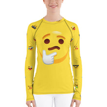 Load image into Gallery viewer, Stand2A - Whimsical - Emoji - Ponder - Women&#39;s Rash Guard