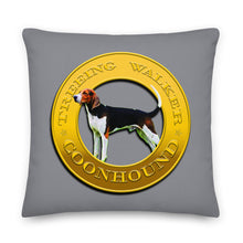 Load image into Gallery viewer, Stand2A - Treeing Walker Coonhound - 22&quot;Premium Pillow - Grey