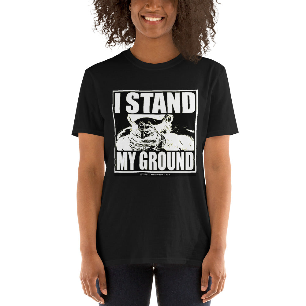 Stand2A - Stand Your Ground - White Print - Short-Sleeve Unisex T-Shirt