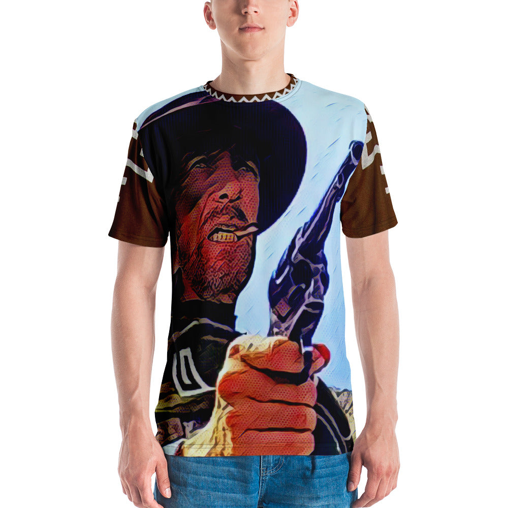 Stand2A - Cowboy Action Shooting - Blondie Poncho Pistol - NOT Clint -Men's T-shirt