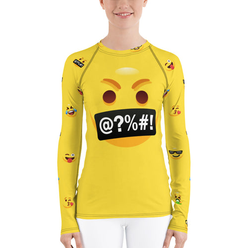 Stand2A - Whimsical - Emoji - Curse - Women's Rash Guard