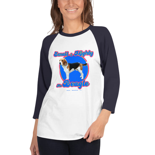 Stand2A - Hound Dogs - Small & Mighty Beagle - 3/4 sleeve raglan shirt
