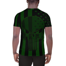 Load image into Gallery viewer, Stand2A - All Over Print - Olive Flag Punisher - Men&#39;s Athletic T-shirt