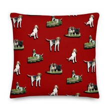 Load image into Gallery viewer, Stand2A - Treeing Walker Coonhound - 22&quot;Premium Pillow - Red