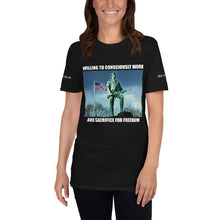 Load image into Gallery viewer, Stand2A - Modern Minuteman (slate tint) - up to 3x -Short-Sleeve Unisex T-Shirt