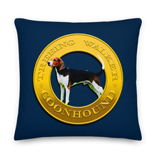 Load image into Gallery viewer, Stand2A - Treeing Walker Coonhound - 22&quot;Premium Pillow - Navy