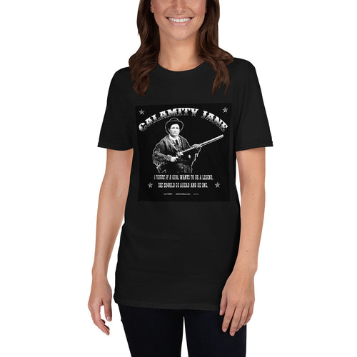 Stand2A - Cowboy Action Shooting - Women of the West - Calamity Jane Short-Sleeve Unisex T-Shirt
