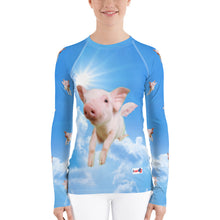 Load image into Gallery viewer, Stand2A - Flying Pig - Women&#39;s Rash Guard