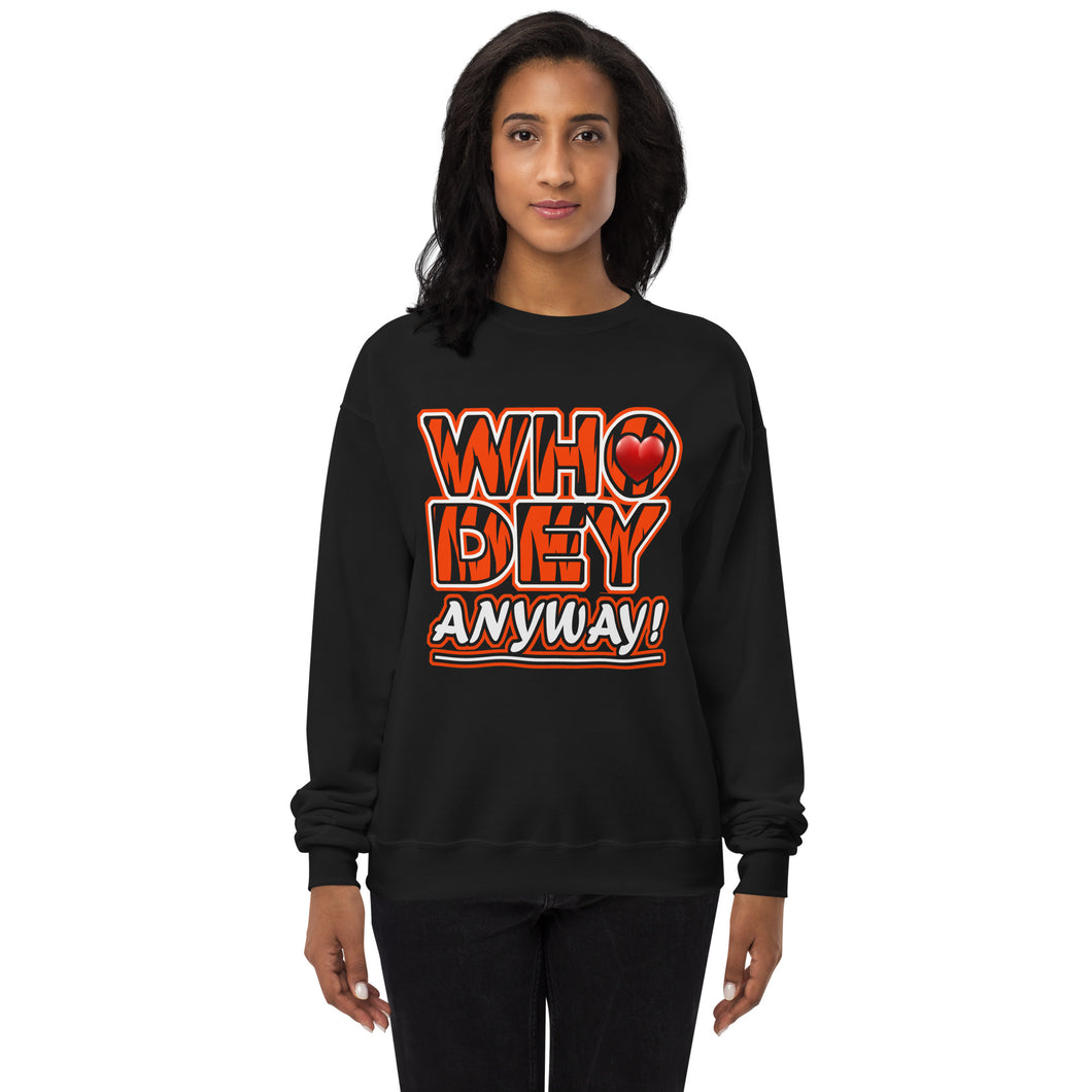 Who Dey Anyway! - Unisex fleece sweatshirt